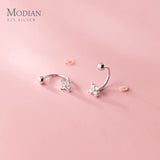 Zircon Clover Anti-Allergy 925 Sterling Silver Stud Earring
