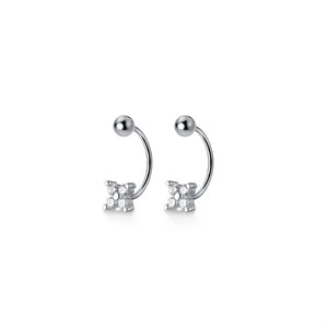 Zircon Clover Anti-Allergy 925 Sterling Silver Stud Earring