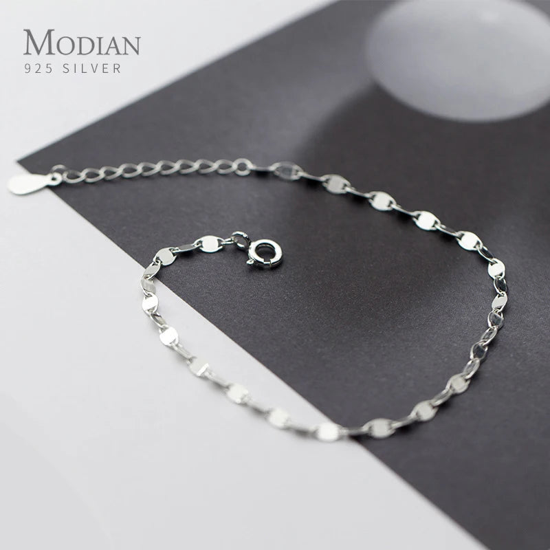 925 Sterling Silver Sequins Bracelet & Bangle For Women