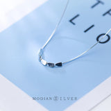 Sterling Silver Beans Pendant Necklace Adjustable Chain Fine Jewelry