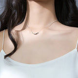 Sterling Silver Beans Pendant Necklace Adjustable Chain Fine Jewelry