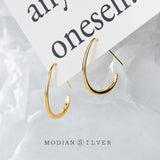 Sterling Silver Oval Drop Earring for Women - Fine Jewelry