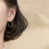 Sterling Silver Oval Drop Earring for Women - Fine Jewelry