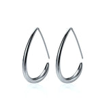 Sterling Silver Oval Drop Earring for Women - Fine Jewelry