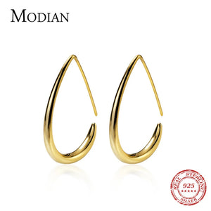 Sterling Silver Oval Drop Earring for Women - Fine Jewelry