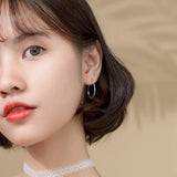 Sterling Silver Oval Drop Earring for Women - Fine Jewelry