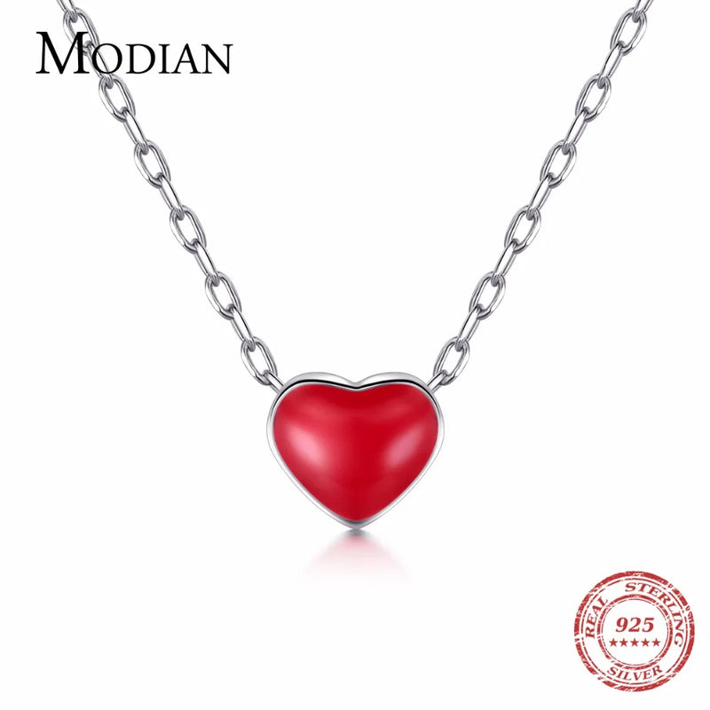 925 Sterling Silver Heart Pendant Necklace Charms