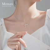 925 Silver Zircon Heartbeat Pendant Necklace for Women