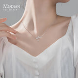 925 Silver Zircon Heartbeat Pendant Necklace for Women
