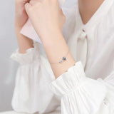 925 Silver Crystal Planet Chain Bracelet Women Wedding Jewelry