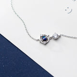 925 Silver Crystal Planet Chain Bracelet Women Wedding Jewelry