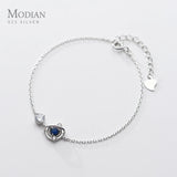 925 Silver Crystal Planet Chain Bracelet Women Wedding Jewelry