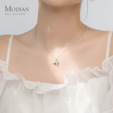 925 Silver Enamel Windmill Pendant Necklace for Women