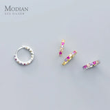925 Silver Geometric Hoop Earring for Women Wedding Jewelry