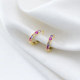 925 Silver Geometric Hoop Earring for Women Wedding Jewelry