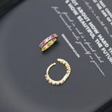 925 Silver Geometric Hoop Earring for Women Wedding Jewelry