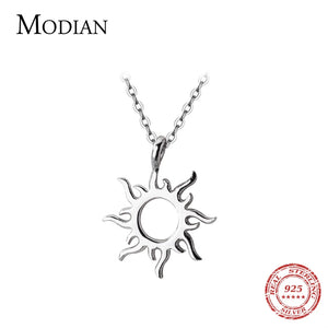 925 Silver Sun God Necklace for Women