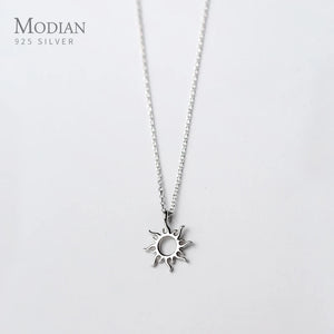925 Silver Sun God Necklace for Women