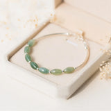 Green Crystal Charm Bracelet 925 Sterling Silver Fine Gift