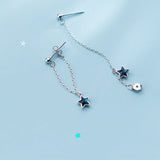 Sparkling Crystal Drop Earrings 925 Sterling Silver Dangle Jewelry