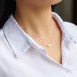 925 Sterling Silver Cube Charm Pendant Necklace for Women