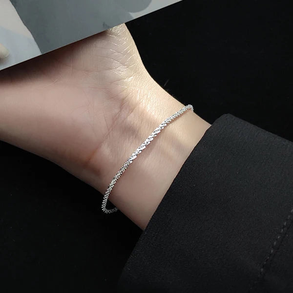 Sterling Silver Starlight Chain Bracelet for Women