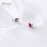 Mini Lucky Fish Stud Earrings 925 Silver Anti-Allergy Ear Pin Jewelry
