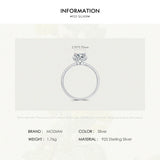 925 Silver Clear CZ Wedding Rings Platinum Plated