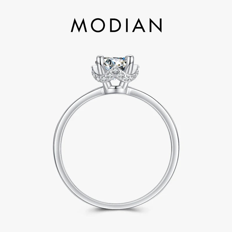 925 Silver Clear CZ Wedding Rings Platinum Plated
