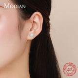 CZ Angel Wings Stud Earrings 925 Silver Fine Jewelry