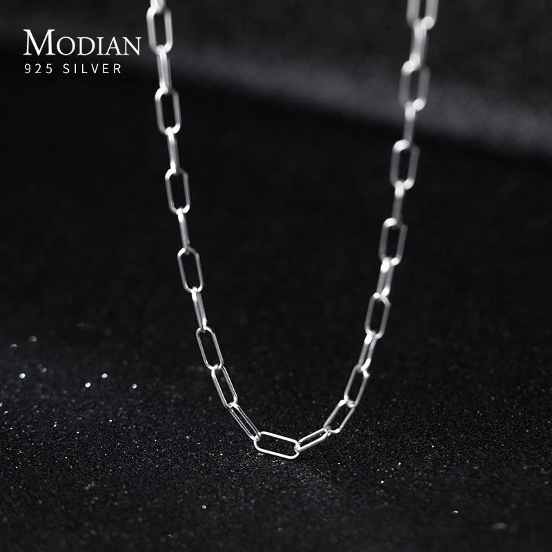 Minimalist 925 Sterling Silver Rock Charm Necklace