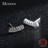 Minimalist CZ Stud Earrings 925 Silver Fine Jewelry