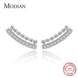 Minimalist CZ Stud Earrings 925 Silver Fine Jewelry