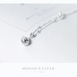 Minimalism Bell Beaded Anklet Bracelet 925 Sterling Silver Chain