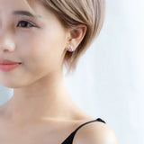 Minimalist Clear CZ Snowflake Clip Earrings 925 Sterling Silver Allergy-Free