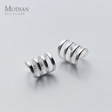 Minimalist 925 Sterling Silver Clip Earrings for Women Girls