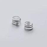 Minimalist 925 Sterling Silver Clip Earrings for Women Girls