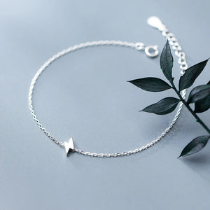 Minimalist Lightning Bracelet 925 Silver Chain Fine Jewelry