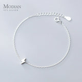 Minimalist Lightning Bracelet 925 Silver Chain Fine Jewelry