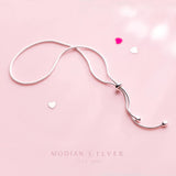 Minimalism 925 Silver Bracelet for Women Adjustable Charm Bracelet