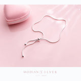Minimalism 925 Silver Bracelet for Women Adjustable Charm Bracelet