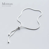 Minimalism 925 Silver Bracelet for Women Adjustable Charm Bracelet