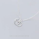 Minimalism Circle Pendant Necklace 925 Sterling Silver Fine Jewelry