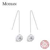 Sterling Silver Long Chain Ball Earrings for Women