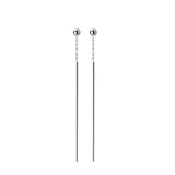 925 Silver Long Beads Stud Earrings for Women