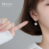 925 Silver Heart Earrings for Women Girl Birthday Gift