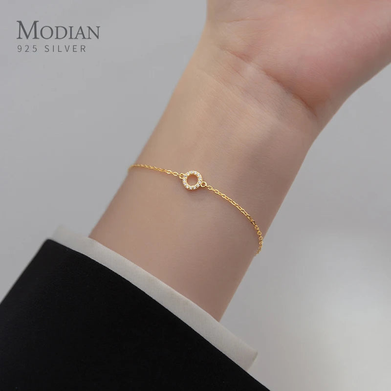 Sterling Silver Clear CZ Bracelet Chain Women Jewelry