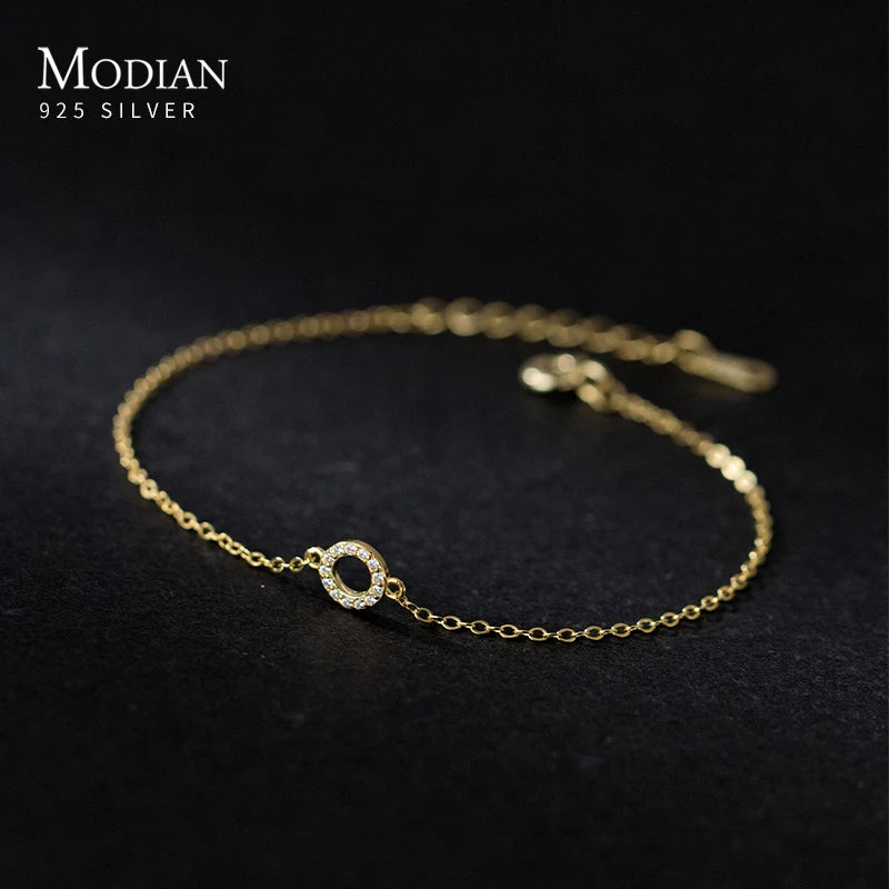 Sterling Silver Clear CZ Bracelet Chain Women Jewelry