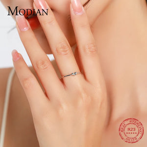 925 Sterling Silver Heart Finger Ring Romantic Love Statement Jewelry