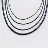 925 Silver Buckle Chain Braided Leather Necklace for Women